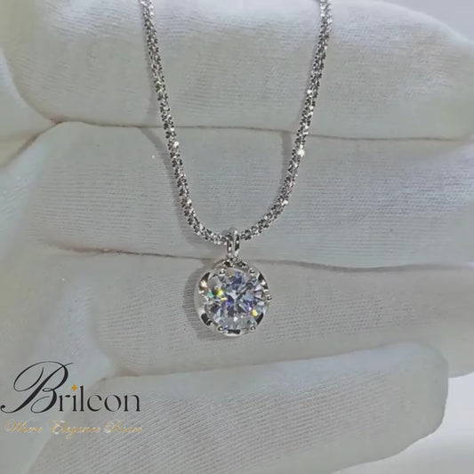 Brileon™ Royal Glow Moissanite & Zirconia Crown Necklace ✨👑